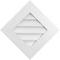 Ekena Millwork Diamond Surface Mount PVC Gable Vent: Functional, w/ 3-1/2"W x 1"P Standard Frame, 24"W x 24"H GVPDI24X2401SF - alternate 1